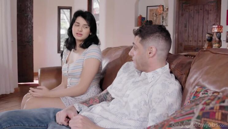 [OnlyTeenBlowjobs] - Leda Lotharia Handjob & Facial - Big Tits Brunette - Leda Lotharia