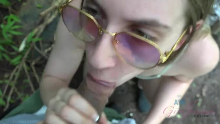 [ATKGirlfriends] - Niki Snow GF gets facial in nature - fingering fun - Niki Snow