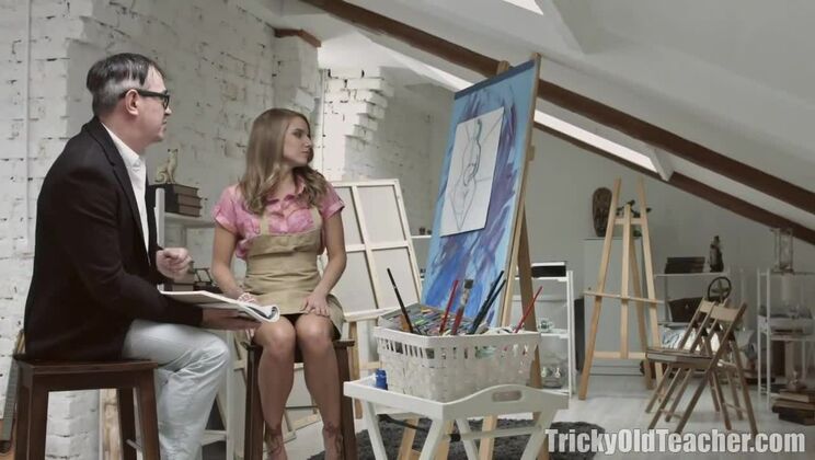 Naughty teacher handjob leads to hard fucking