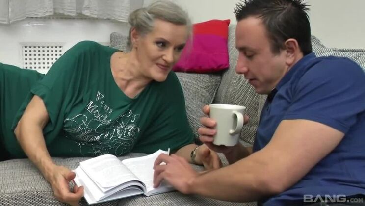 Lingerie Sex with Big Tits Blonde and Cumshot