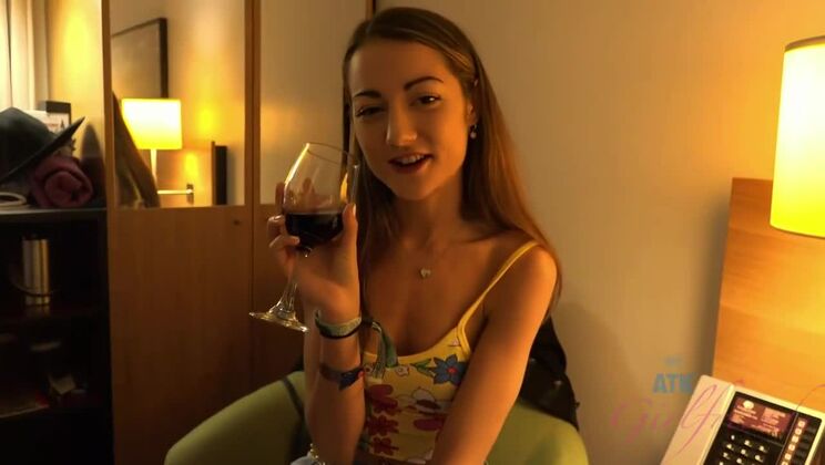 [ATKGirlfriends] - Brunette Girlfriend Lily Squirts Cum on the Beach - Lily Adams