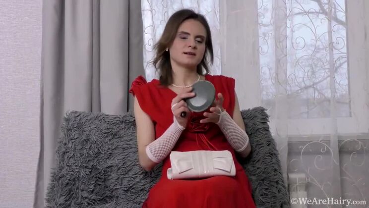 [WeAreHairy] - Brunette Babe Pique Dame Strips Down - Pique Dame