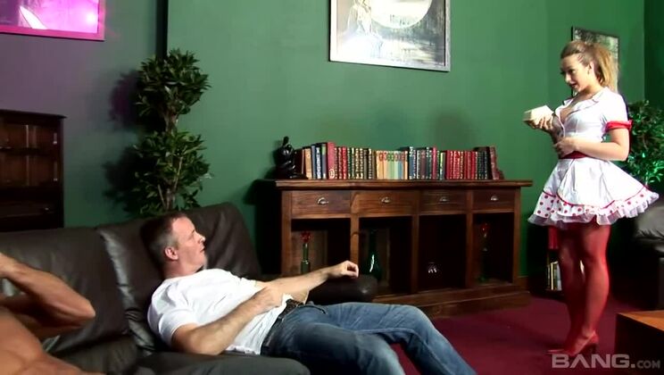 Sunshine Gets Tagged by Two Big Cocks