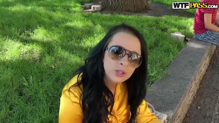 [PublicSexAdventures] - Brunette and Her PIERCED Lover Get Wild Outdoors - Lupe Burnett