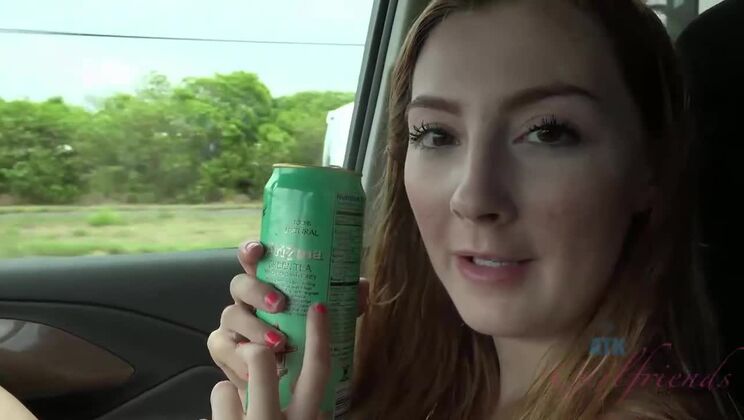 Small Tits Redhead Megan Winters Gives Footjob In Bed