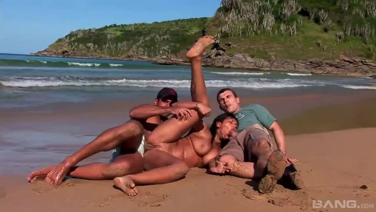 [BANG.com] - Babalu's Beachside Threesome with Cumshot - babalu