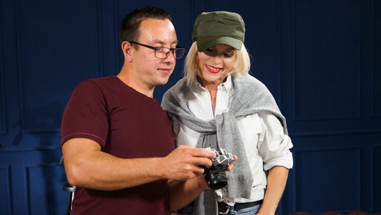 [LustyGrandmas] - Slutty Blonde Loves Cum on Tits - Rob - Franny