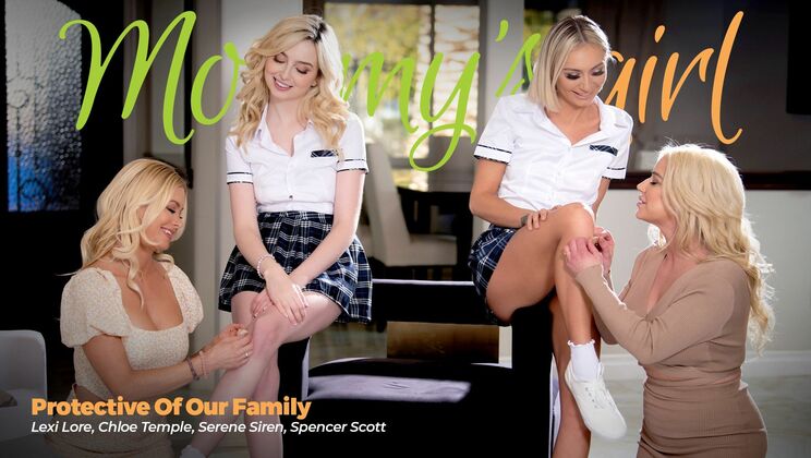 [Mommy'sGirl] - Old and Young: Stepmom Initiates Stepsisters into Lesbian Pleasure - Lexi Lore - Chloe Temple - Serene Siren - Spencer Scott