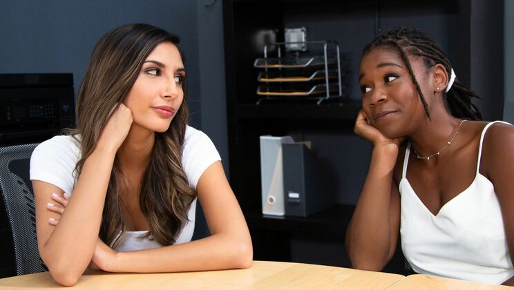 [WebYoung] - Ebony and White Lesbians in Interracial Action