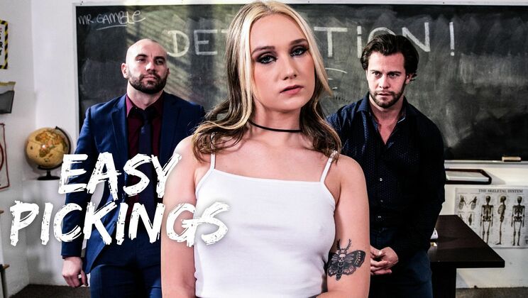 [PureTaboo] - Threesome with Blonde Teen and Two Men - Seth Gamble - Stirling Cooper - Gwen Vicious