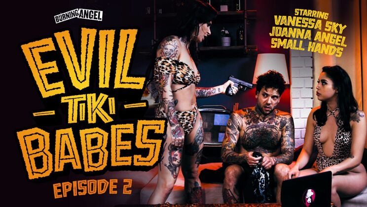 [BurningAngel] - Lesbian Lust: Tiki Babes Get Down - Vanessa Sky - Small Hands - Joanna Angel