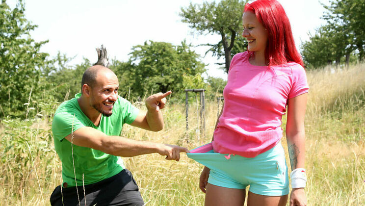 Blowjob in the Open with Tattooed Girl