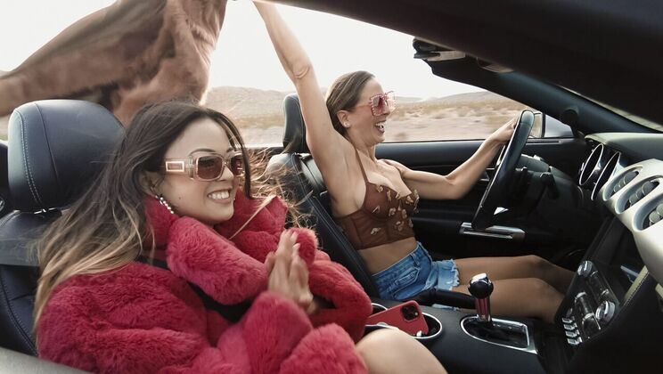 [Brazzers] - Asian Beauties Share Big Cock on Road Trip