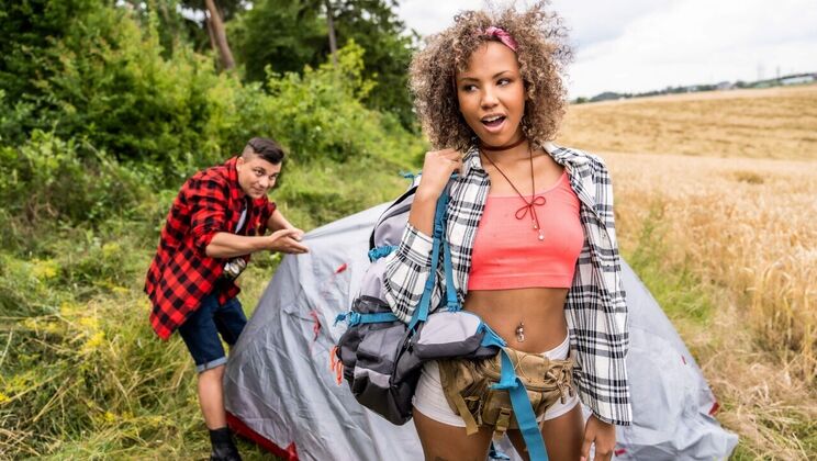 [FakeHostel] - Outdoor Blowjob & Creampie - Shaved Pussy Gets Filled - Don Diego - Romy Indy