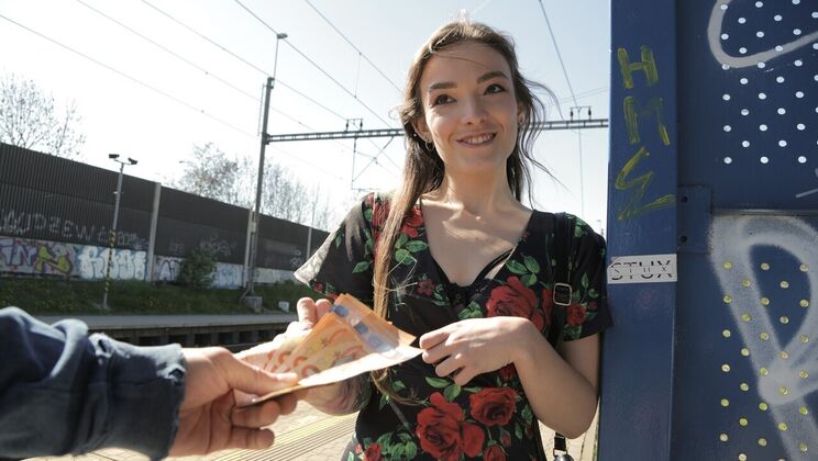 [PublicAgent] - Max Dior and Kylie Nymphette's Public Outdoor Fuck