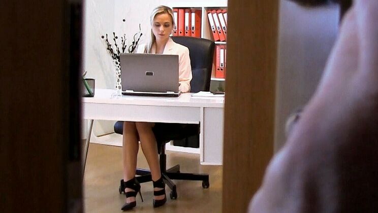 Cristal Caitlin Blonde Office Fuck