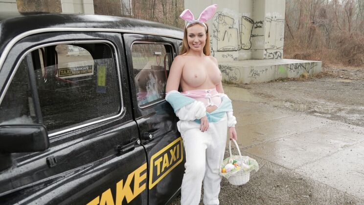 [FakeTaxi] - Easter Bunny Gets Doggystyle Ride - Liza Billberry