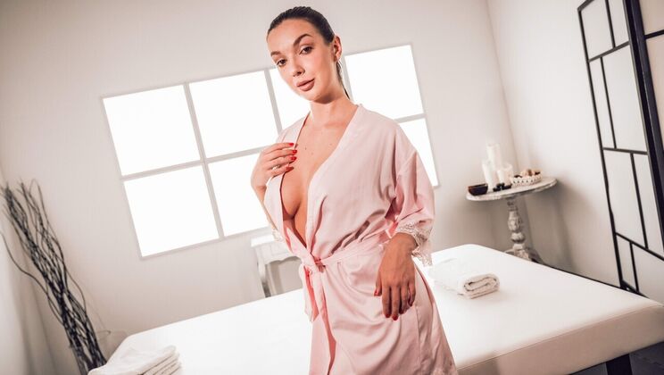 [MassageRooms] - Czech Brunette Lady Gang in Shaved Pussy Fuck - Sam Bourne - Lady Gang