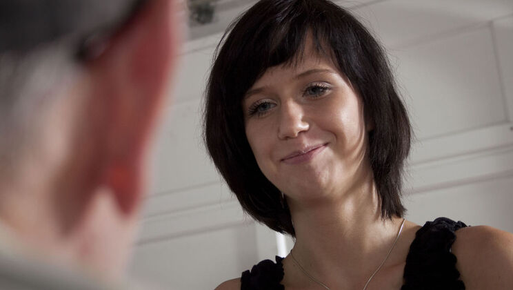 [Oldje] - Natural Tits Brunette in 69 Action - Adam - Denia
