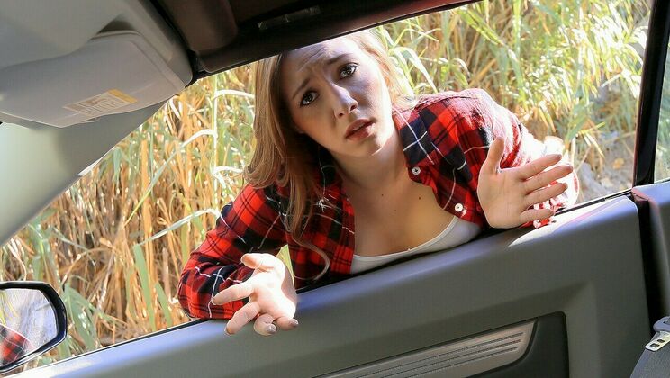 [StrandedTeens] - Blowjob In Car With Hayden Hennessy - Hayden Hennessy