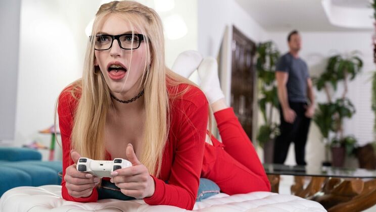 [TransAngels] - Creampie for Gamer Girl with Big Tits