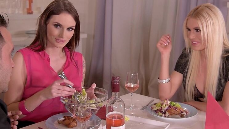 [PornWorld] - Kitana Lure & Marie Clarence Get Cum on Their Faces - Kai Taylor - Marie Clarence