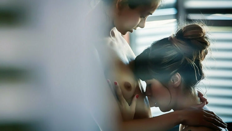 Lesbian Encounter: Fingering and Kissing