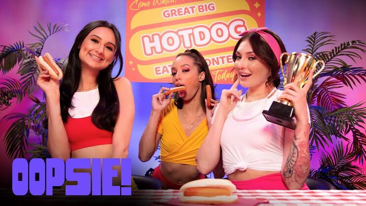 [Oopsie!] - Trio Tastes the Dong: Ibarra, Tae, and Sins' Hot Contest - Eliza Ibarra - Alexis Tae - Charlotte Sins