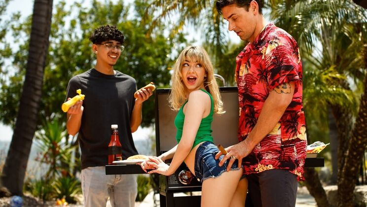 [Dilfed] - Cheating Blonde Wife BBQ Fuck - Ryan Driller - Diego Perez - Demi Hawks