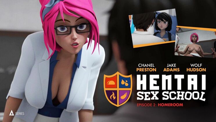 [AdultTimeAnimation] - Big Cock in School: Episode 2 of Hentai - Chanel Preston - Jake Adams - Whitney Wright - April Oneil - Wolf Hudson