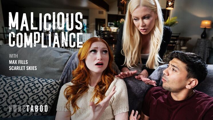 Scarlet Skies Gets Cumshot on Her Small Tits