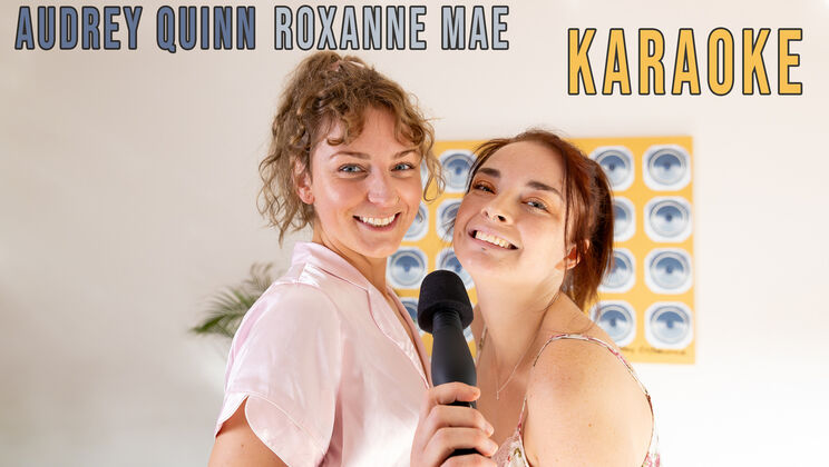 [GirlsOutWest] - Redhead Lesbians Audrey Quinn & Roxanne Mae Karaoke Fun - Audrey Quinn - Roxanne Mae