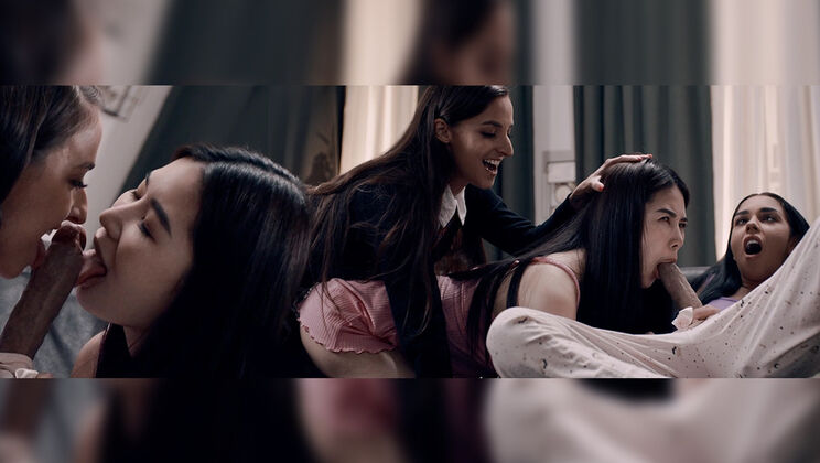 [FutanariXXX] - Nightmare Double Blowjob - Amirah Adara - Black Angel - Rikako Katayama