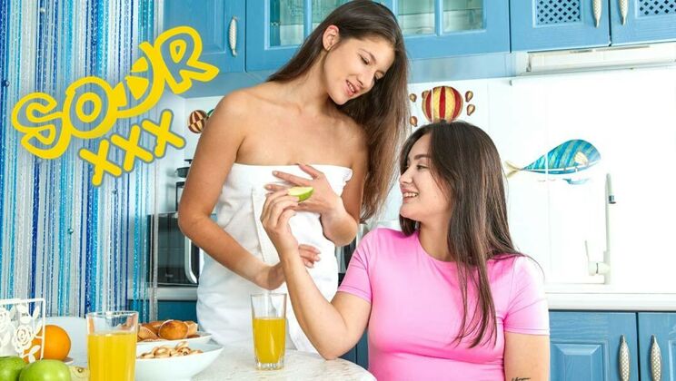 [ClubSweethearts] - Lesbian Brunette Babes Taste Each Other