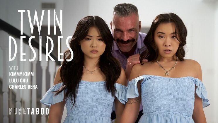 [PureTaboo] - Asian Twins Suck and Fuck Stepdad Together - Charles Dera - Lulu Chu - Kimmy Kimm
