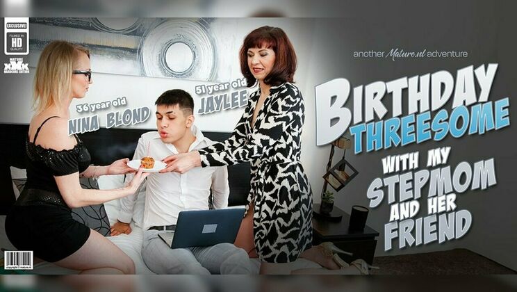 [Mature.nl] - Stepmom Jaylee and blonde Laura give stepson a wild birthday threesome - Jaylee - Laura Blond - Bruno Baxter