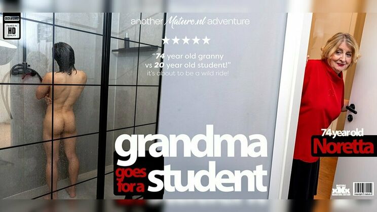 [Mature.nl] - Exchange Student Koudai Fucks Granny Noretta's Big Ass - Noretta - Koudai