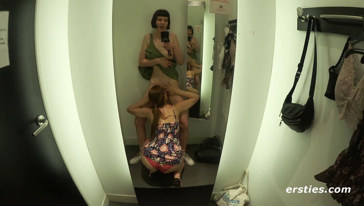 Blonde and Brunette Exhibitionism with Delfine and Sally