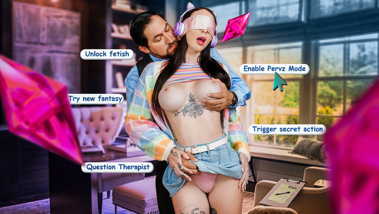[PervTherapy] - Older vs Younger - E-Girl Squirts from Rough Fuck - Juan Largo - Indica Marie