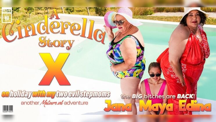 [Mature.nl] - Big ass stepmoms Jana & Edina fuck Maya in steamy threesome - Maya - Jana - Edina