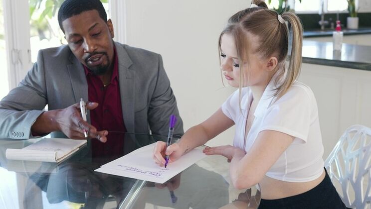 [PornWorld] - Cum In Mouth For Cock Hungry Teen With BBC Tutor - Isiah Maxwell - Coco Lovelock