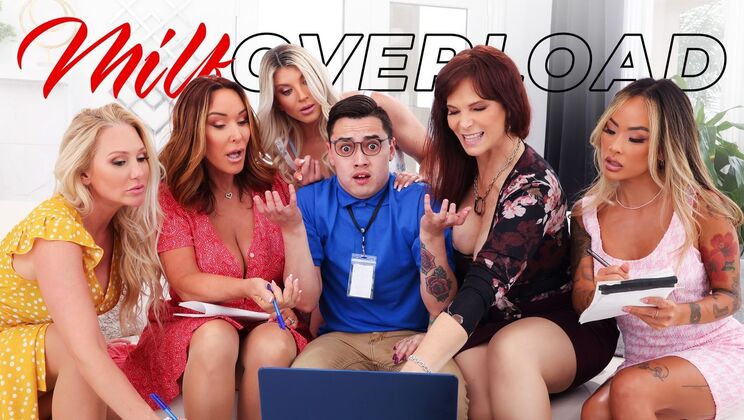 [MILFOverload] - Asian Beauties Alexis & Linda in Nerdy Gangbang - Syren De Mer - Alexis Malone - Juan Loco - Rachel Steele - Linda Lan - Taylor Wild