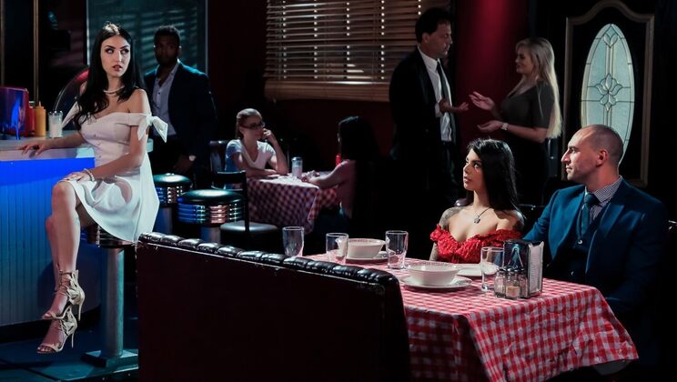 [DigitalPlayground] - Jade Baker and Gina Valentina Steamy Lesbian Restaurant Fantasy - Gina Valentina - Jade Baker