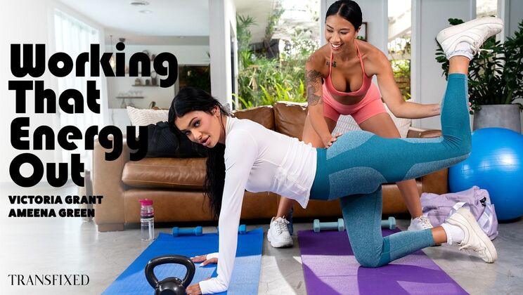 [Transfixed] - Pussy to Mouth Action with Tattooed Fitness Hottie - Ameena Green - Victoria Grant