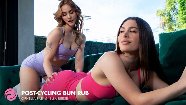 [FantasyMassage] - Post Workout Bun Rub Turns Into Wild Lesbian Sex