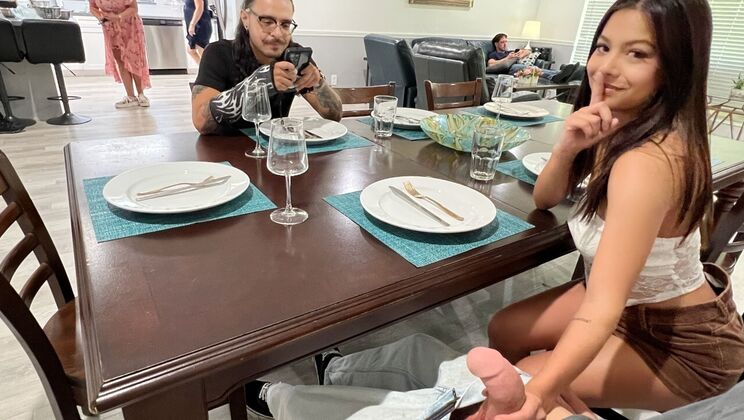 [Let'sPostIt] - Quick Handjob and Doggystyle at Family House