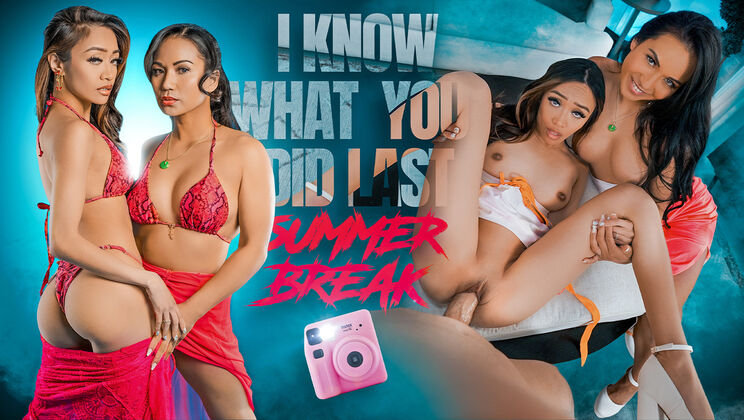 Older vs Younger: Lana Violet and Stepsister Jade Kimiko in Bikini Top Threeway