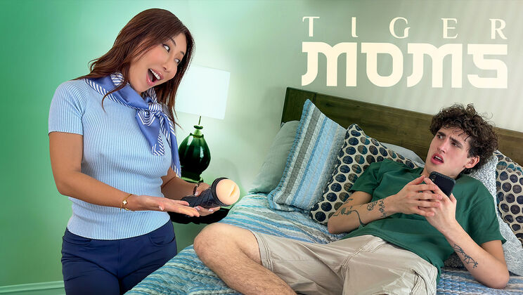 Older Woman Teaches Younger Guy: MILF Dick Play and Cum on Tits