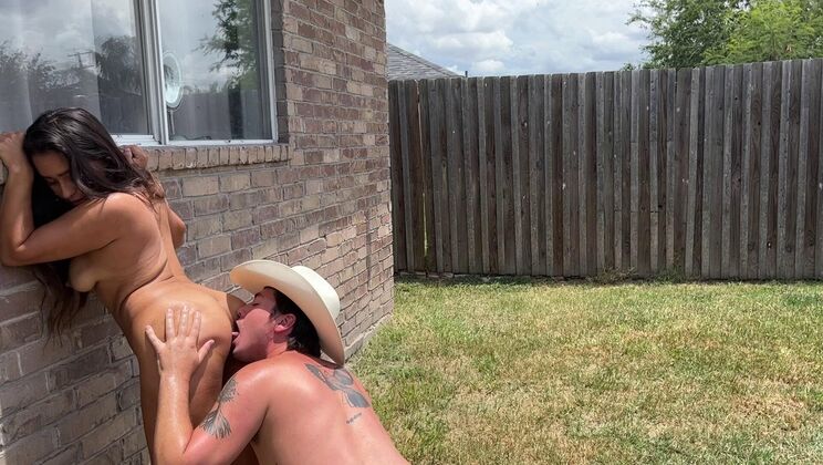 Alexa & Zach Backyard Rodeo Cowgirl Reverse Cowgirl POV