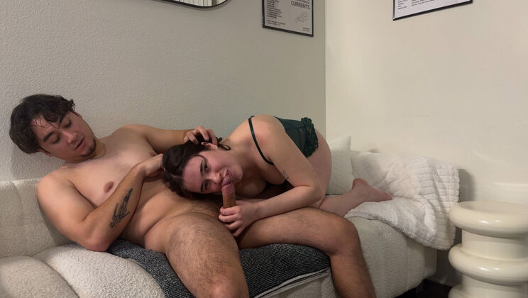 St. Patrick's Day Lingerie Blowjob and Spanking